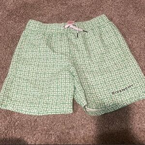 Givenchy Kids Green Swim Trunks